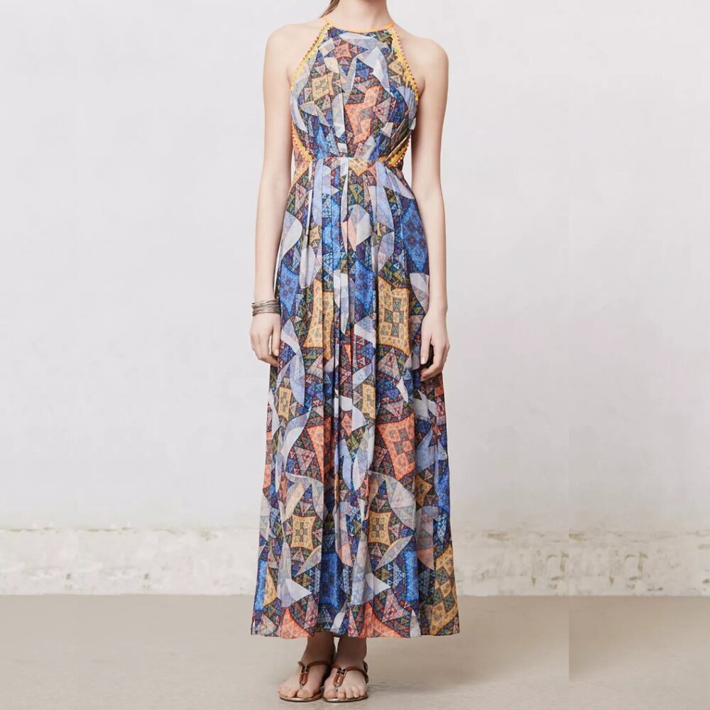 💙💖 Ranna Gill‎ Condesa Studded Maxi Dress